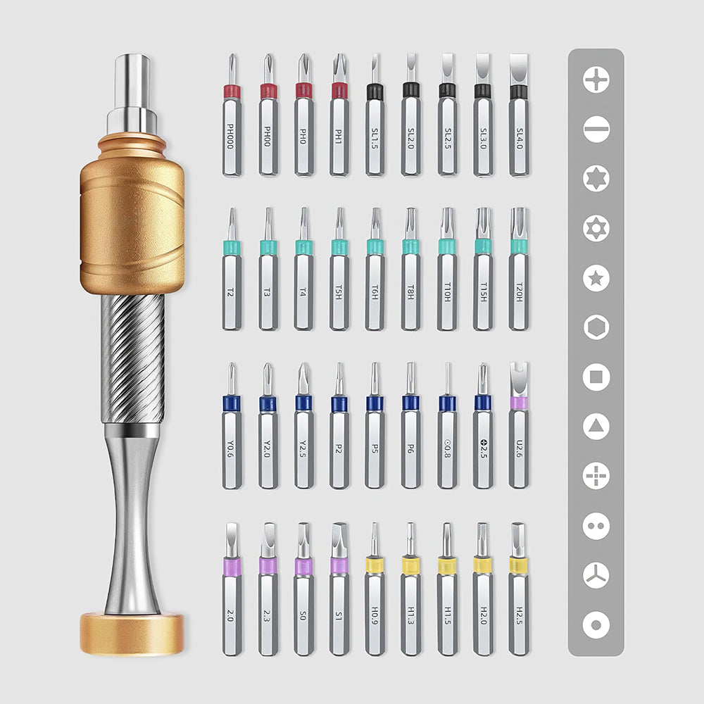51-in-1 Electric Precision Screwdriver Kit with 48 S2 Bits & LED Light