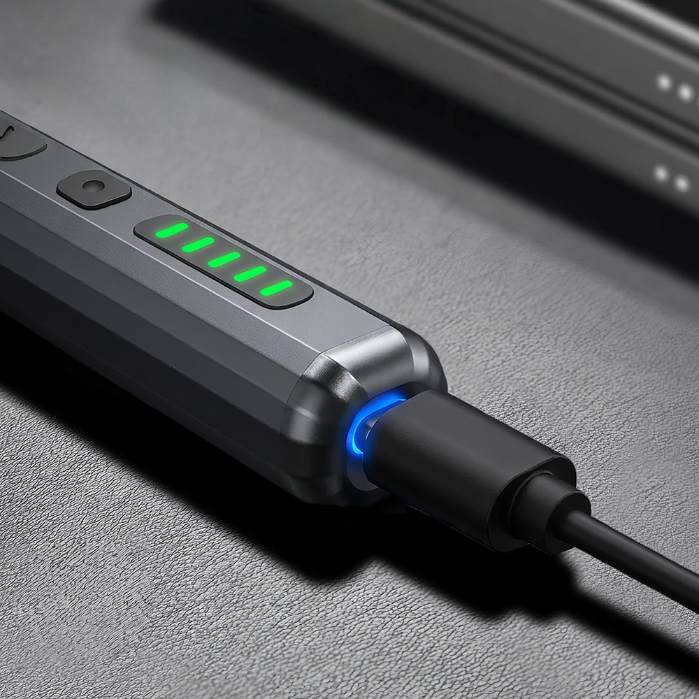 Mini Cordless Electric Screwdriver Kit with 30 S2 Bits & 4 LEDs