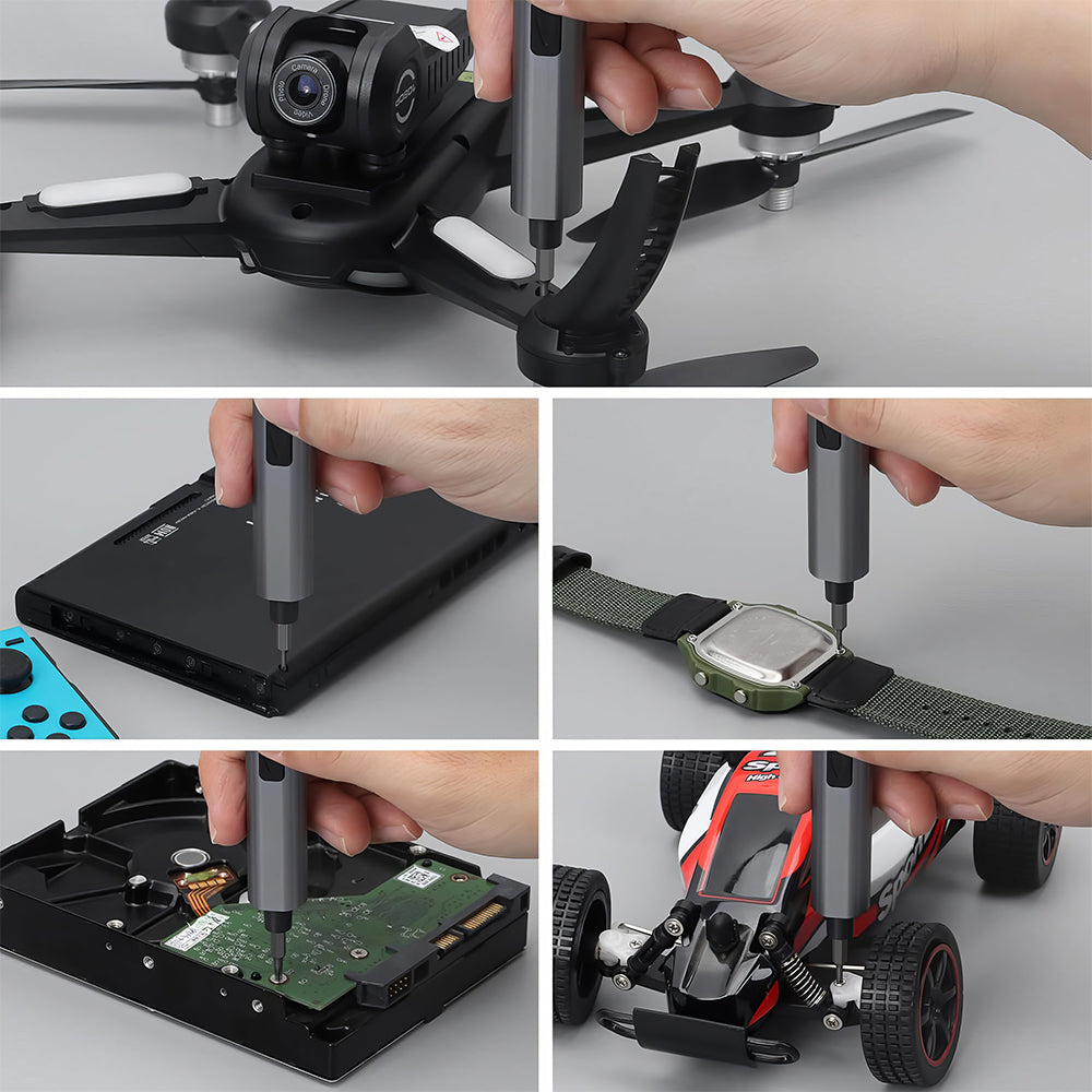 29-in-1 Mini Electric Screwdriver Kit with 24 Magnetic Bits, USB-C