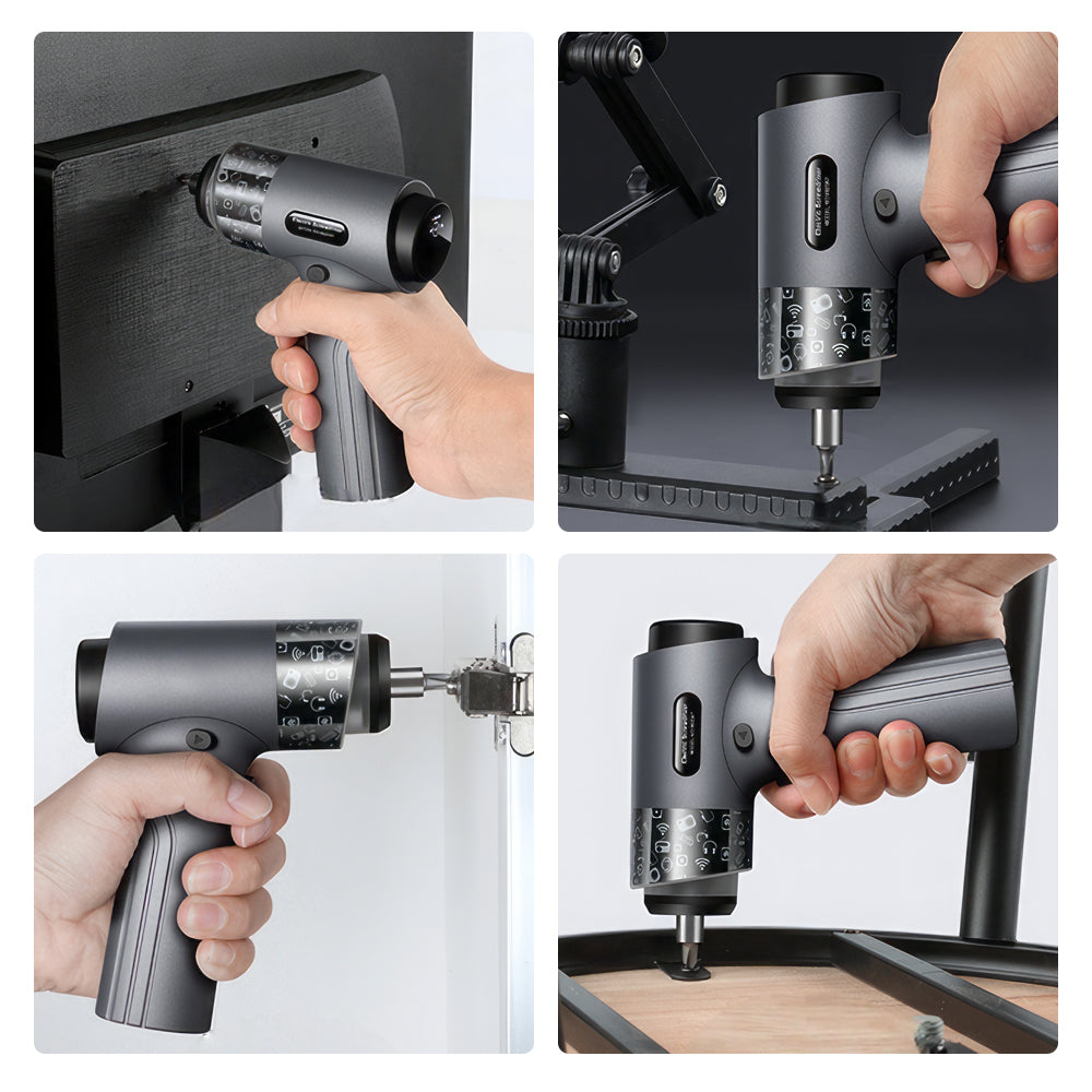 36-in-1 Mini Electric Precision Screwdriver Kit with 30 S2 Bits & LED