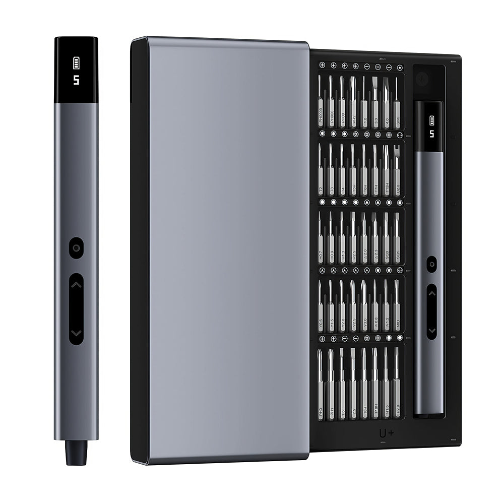 Mini 4V Precision Electric Screwdriver Kit with 5 Torque Levels, 50-in-1