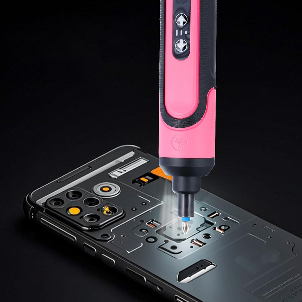 4V Cordless Electric Screwdriver Kit with 26 Bits & LED Work Light