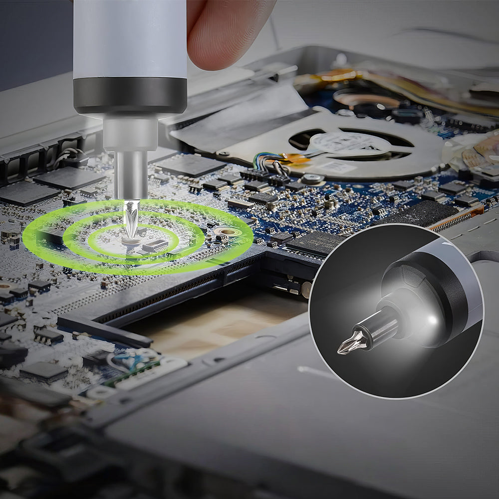 4V Cordless Electric Screwdriver Kit with 35 Bits & LED Work Light