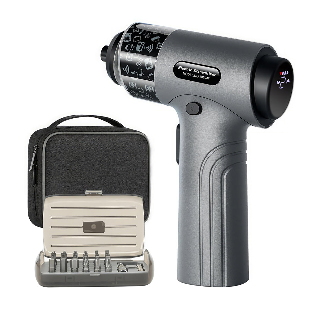 36-in-1 Mini Electric Precision Screwdriver Kit with 30 S2 Bits & LED