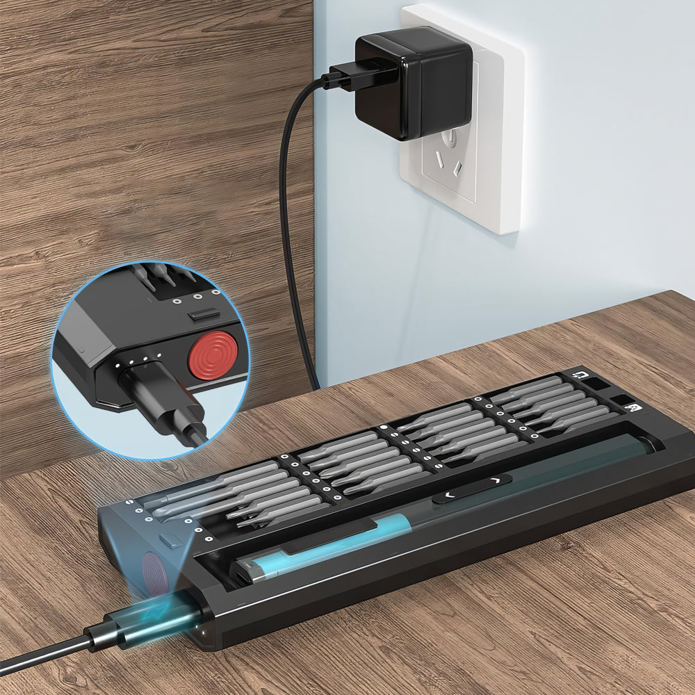 Mini Electric Precision Screwdriver with OLED Display & 48 S2 Bits