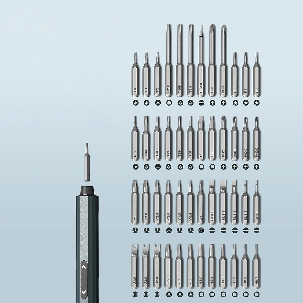 Mini Electric Precision Screwdriver with OLED Display & 48 S2 Bits