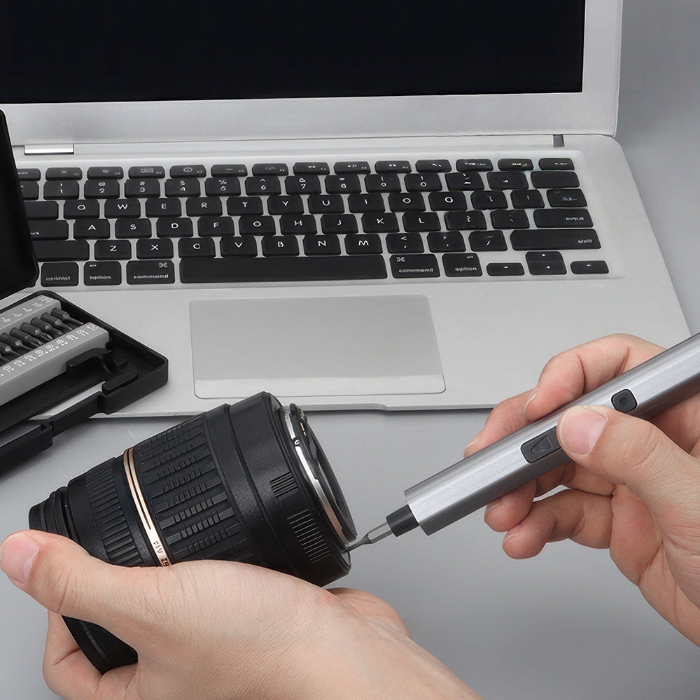 29-in-1 Mini Electric Screwdriver Kit with 24 Magnetic Bits, USB-C