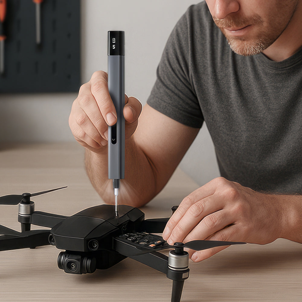 Mini 4V Precision Electric Screwdriver Kit with 5 Torque Levels, 50-in-1